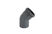 Afløb - ALIAXIS Ht-pp (amax pro) ø40 mm x 45° grå bøjning - KLW-040-018-045-GD