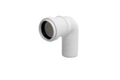 Afløb - ALIAXIS Ht-pp (amax pro) ø32 mm x 87,° hvid bøjning - BKL-032-018-090