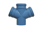Afløb - ALIAXIS Dblue ø110 mm x 110 mm x 87° dobbelt grenrør - PCR-110-110-090