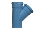 Afløb - ALIAXIS Dblue ø75 mm x 50 mm x 45° grenrør - VTR-075-050-45D