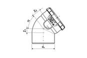 Afløb - ALIAXIS Dblue ø50 mm x 30° bøjning - VKL-050-000-30D