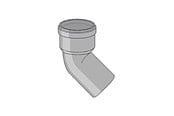 Afløb - Girpi Friaphon ø78 mm x 45° bøjning - S8M78