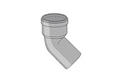 Afløb - Girpi Friaphon ø52 mm x 45° bøjning - S8M52
