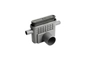 Afløb - Unidrain Udløbshus m/vandret udløb Ø75 mm inkl. vandlås og to vandrette sideindløb Ø40/32 mm - 1433.0075