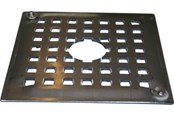 Afløb - Blücher rist 140 x 140 mm med udskæring og skruehuller - 610.150.441 A