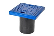 Vandforsyningsprodukter - Avk Gadedæksel avk blå 180x180 mm - 040072510900
