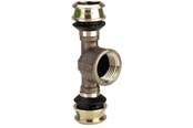 Alu-pex systemer - Viega Raxofix T-stykke 25 x 3/4" x 25 mm rødgods - 647155