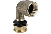 Alu-pex systemer - Viega Raxofix overgangsbøjning 90° 25 x 3/4" muffe/muffe rødgods - 646134