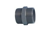 Plastrør og fittings - +GF+ Pvc brystnippel 1 1/4" - 721911909