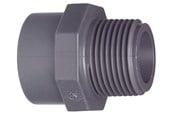 Plastrør og fittings - +GF+ Overgang/mxng PVC 25/20 mm X 1/2" n/mxn - 721910706