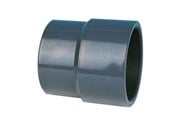 Plastrør og fittings - +GF+ Overgang pvc 50 mm X 1 1/2" muffe/muffe - 721910210