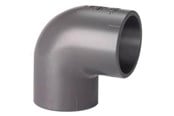 Plastrør og fittings - +GF+ Vinkel pvc 90° muffe/muffe 75 mm PN16 - 721100112