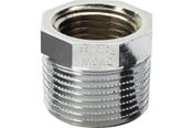 Gevindfittings - Viega Nippelmuffe 1/2" x 3/8" forkromet rødgods - 447991