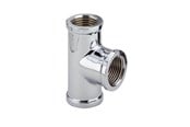 Gevindfittings - Viega T-stykke 1/2" messing forkromet - 105525