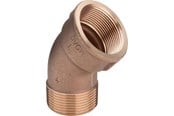 Gevindfittings - Viega Bøjning 45° muffe/nippel 1 1/2" rødgods - 448288