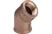Gevindfittings - Viega Bøjning 45° muffe/muffe 1/2" rødgods - 320690