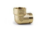 Gevindfittings - Isiflo Vinkel messing 90° muffe/nippel 38 - 5010304