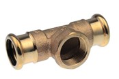 Pressrør og fittings - Vsh Fabrieken Tee vsh muffe/muffe/muffe 22 mm x 3/4x22 mm cu - 38587