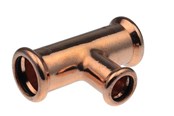 Pressrør og fittings - Vsh Fabrieken Tee vsh muffe/muffe/muffe 28x15x28 mm cu - 38492