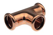 Pressrør og fittings - Vsh Fabrieken Tee vsh muffe/muffe/muffe 28 mm cu - 4801632