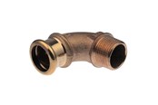 Pressrør og fittings - Vsh Fabrieken Vinkel vsh 90° muffe/nippel 15 mm x 12 cu - 38333
