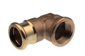 Pressrør og fittings - Vsh Fabrieken Vinkel vsh 90° muffe/muffe 22 mm x 34 cu - 38353