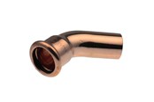 Pressrør og fittings - Vsh Fabrieken Bøjning vsh 45° muffe/nippel 28 mm cu - 38406