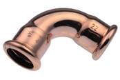 Pressrør og fittings - Vsh Fabrieken Bøjning vsh 90° muffe/muffe 18 mm cu - 38282