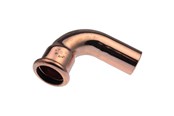 Pressrør og fittings - Vsh Fabrieken Bøjning vsh 90° muffe/nippel 15 mm cu - 38318