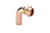 Pressrør og fittings - Viega Profipress G bøjning 90° 22 Kobber/blank, 345556 - 345556