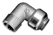 Pex-systemer - Roth Vinkel 90° 15 mm x 1/2" nippel rustfrit stål - 17046605.315