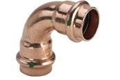 Pressrør og fittings - Viega Profipress bøjning 90° 12 Kobber/blank, 291488 - 291488