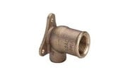 Kobberrør og fittings - Viega Dækvinkel med vægflange 12 mm x 1/2" rødgods - 103958