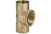 Kobberrør og fittings - Viega T-stykke 18 x 1/2" x 18 mm rødgods - 103767