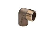 Kobberrør og fittings - Viega Overgangsvinkel 90° muffe/nippel 15 mm x 1/2" rødgods - 100568