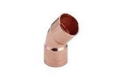Kobberrør og fittings - Viega Bøjning 45° muffe/muffe 12 mm kobber - 103309