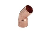 Kobberrør og fittings - Viega Bøjning 45° nippel/muffe 22 mm kobber - 100605