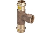 Pressrør og fittings - Viega Profipress G T-stykke 22 x 1/2" x 22 mm rødgods - 352721
