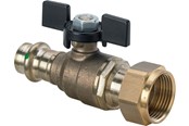 Fittings - Viega Easytop kuglehane 15 mm x 3/4" rødgods - 747060
