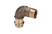 Pressrør og fittings - Viega Sanpress overgangsbøjning 90° 22 x 3/4" rødgods - 115623