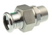 Pressrør og fittings - Vsh Fabrieken Vsh forskruning muffe/nippel 54 mm x 2 rustfri - 6192296