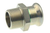 Pressrør og fittings - Vsh Fabrieken Vsh overgang muffe/nippel 35 mm x 1 syrefast - 6190681