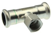 Pressrør og fittings - Vsh Fabrieken Vsh tee muffe/muffe/muffe 35 mm x 3/4x35 mm syrefast - 6191671