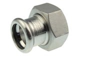 Pressrør og fittings - Vsh Fabrieken Vsh forskruning muffe/muffe 35 mm x 11/2 syrefast - 6191779