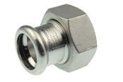 Pressrør og fittings - Vsh Fabrieken Vsh forskruning muffe/muffe 18 mm x 3/4 syrefast - 6191746