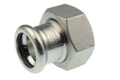 Pressrør og fittings - Vsh Fabrieken Vsh forskruning muffe/muffe 15 mm x 3/4 syrefast - 6191735