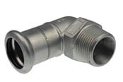 Pressrør og fittings - Vsh Fabrieken Vsh bøjning 90° muffe/nippel 42 mm x 11/2 syrefast - 6190921