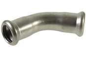 Pressrør og fittings - Vsh Fabrieken Vsh bøjning 45° muffe/muffe 88,9 mm syrefast - 6230070