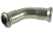 Pressrør og fittings - Vsh Fabrieken Vsh bøjning 45° muffe/muffe 76,1 mm syrefast - 6230061