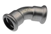 Pressrør og fittings - Vsh Fabrieken Vsh bøjning 45° muffe/muffe 15 mm syrefast - 6190041